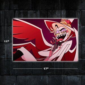 Hazbin Hotel Lucifer poster - 11x17 series wall art print merch Helluva Boss